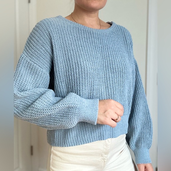 Knot Back with Lace Up Design Pullover Sweater - Picture 4 of 10